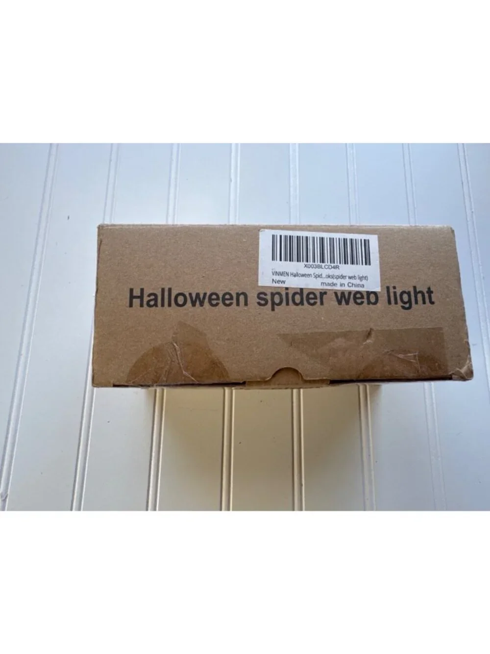 VINMEN Halloween Spider Web LED Lights Remote Spiders Outdoor Spooky Decor